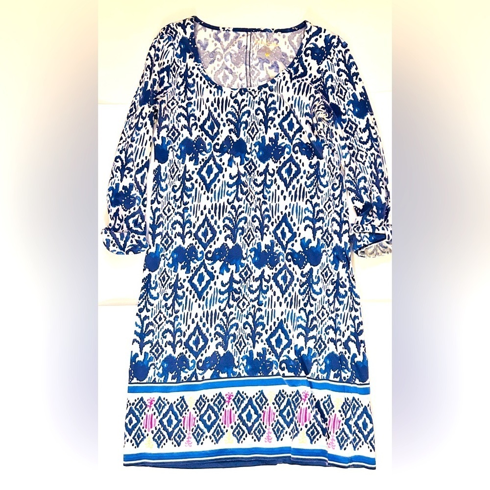 Lilly Pulitzer Blue and White Patterned Dress